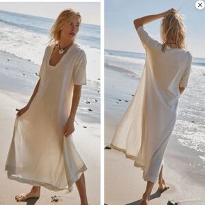 FP BEACH CARTER T-SHIRT DRESS- SNOWING/XS